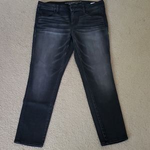 American eagle black super low rise jeggings
